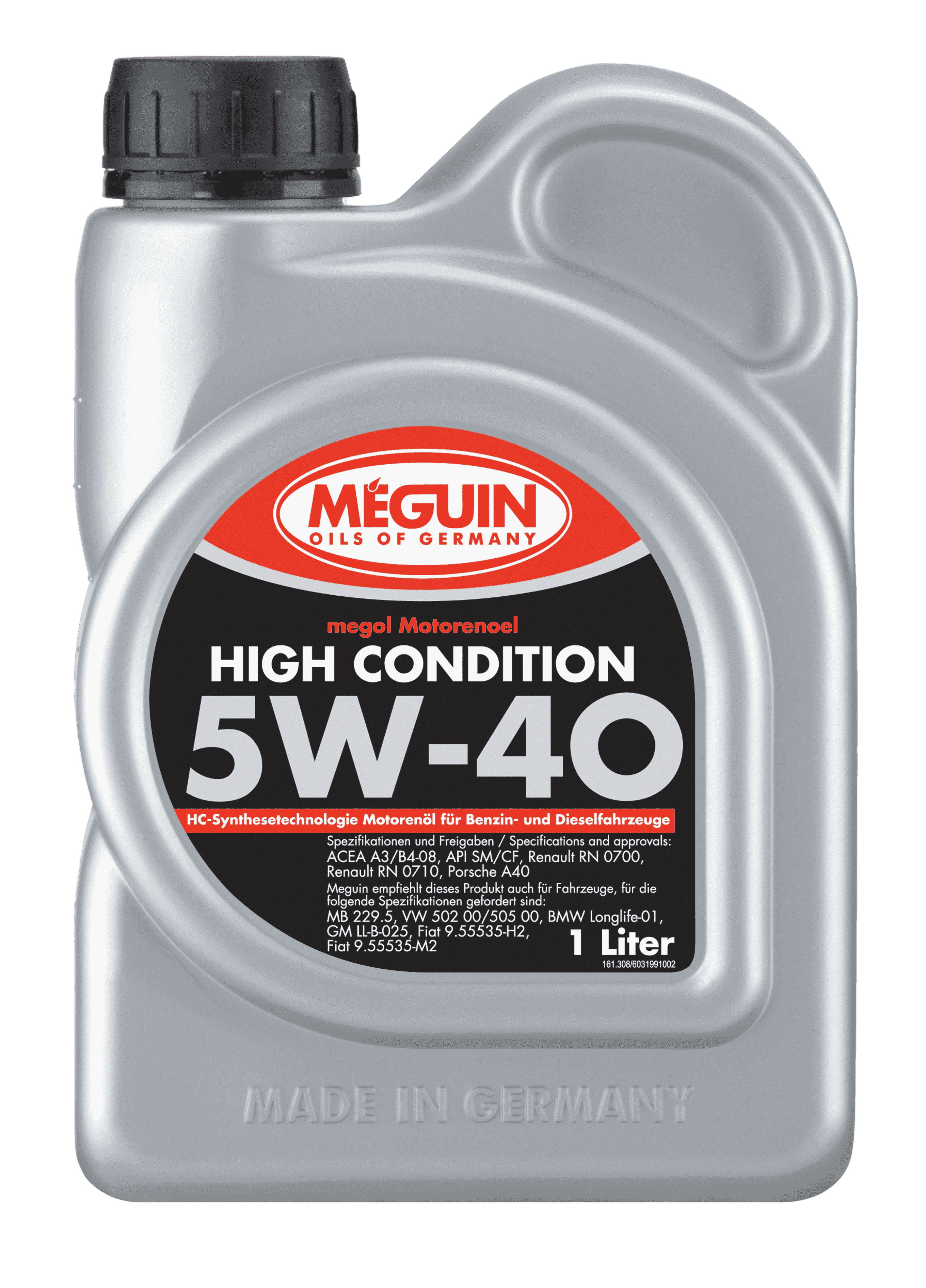 Моторное масло MEGUIN Megol High Condition 5W-40, 1л (MEGUIN: 3199)